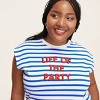Women's Life of the Party Stripe Sleeveless Graphic T-Shirt -  kate spade new york x Target Blue/White - 4 of 4