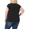 Agnes Orinda Women's Plus Size V Neck Cap Sleeves Sequin-Panel-Shoulder Tank Top - 4 of 4