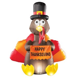 Collections Etc Inflatable Turkey Outdoor Thanksgiving Decoration 53 X 38 X 63 - 1 of 2