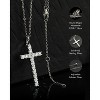 Molenia Moissanite Cross Necklace for Women, 925 Sterling Silver Faith Jewelry Religious Christmas Birthday Baptism Confirmation First Communion Gift - 2 of 4