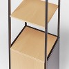 Small Space Wood Storage Cabinet Black Metal - Brightroom™