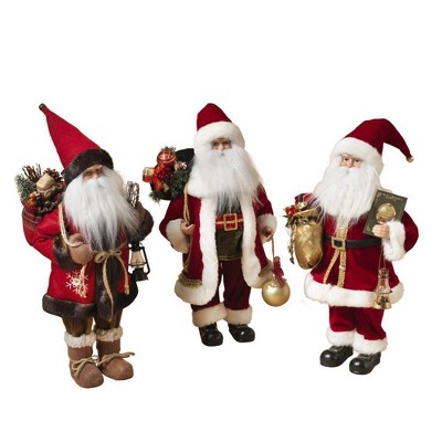  18"/3ct Santa Decorative Figurine Set - Gerson International 