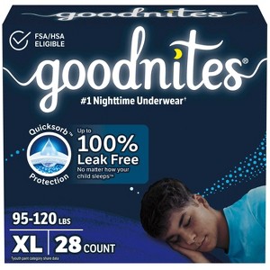Goodnites Boys' Nighttime Underwear - (Select Size and Count) - 1 of 4