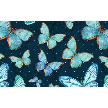 Blue Butterflies Spring Doormat Indoor Outdoor 30" x 18" Briarwood Lane