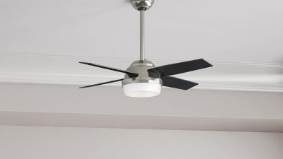 Dempsey 44" Fresh White LED Ceiling Fan with Remote and Reversible Blades