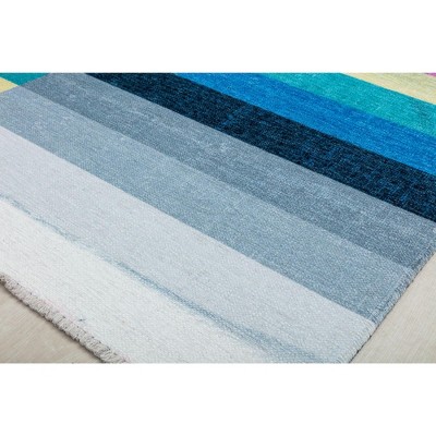 Maisie Multicolor Chenille Geometric Runner Rug, 2'7" x 8'