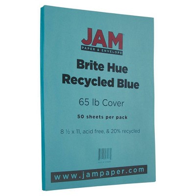 JAM Paper Brite Hue 65lb Cardstock Paper 8.5" x 11" 50pk