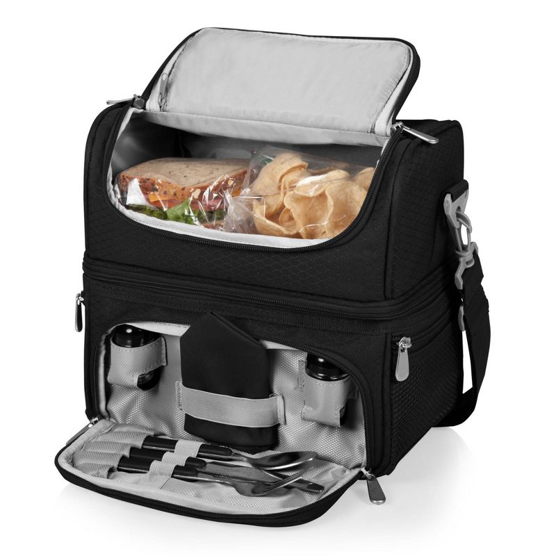 NHL Colorado Avalanche Pranzo Dual Compartment Lunch Bag - Black, 2 of 7