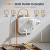 Itopfox Multi Plug Outlet Extender with Surge Protection, 3 USB Ports (1 USB C) Wall Charger, Multiple Outlet Expander for Home, Travel, Dorm - 2 of 4