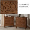 Emilio 3 - Drawer Nightstand with Built-In Outlets Set of 2| ARTFUL LIVING DESIGN-WALNUT - 4 of 4
