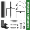 Snynuxx Bird House Pole Mount Kit 80 Inch with Squirrel Baffle 2 Hanging Hooks - Heavy Duty Adjustable Bird Feeder Support Rod Stand Set for Outside - 3 of 4