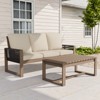 EAGLE PEAK 2 Pieces Natural Cedar Wood Patio Furniture, Outdoor Conversation Set with Coffee Table - 2 of 4