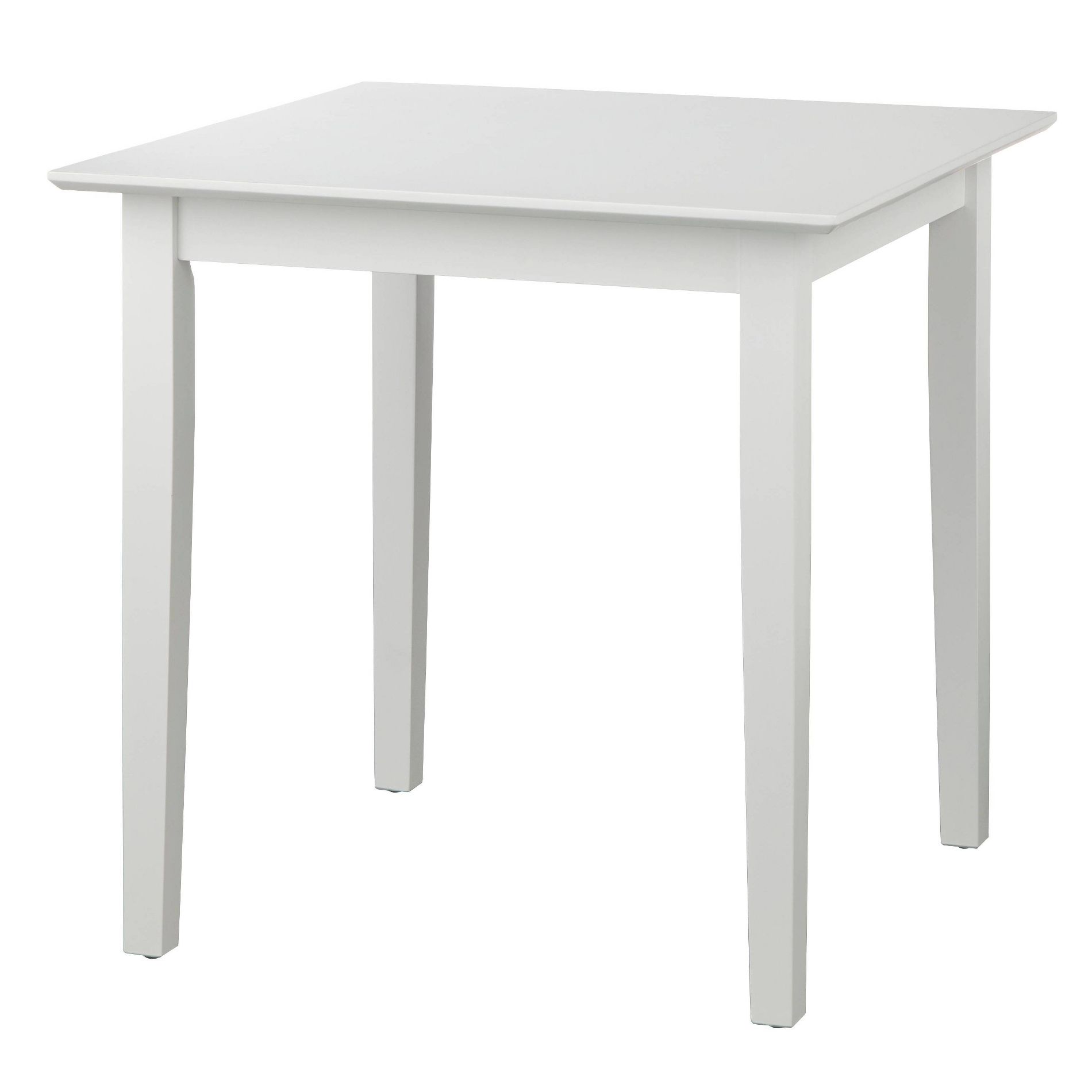 Buylateral Udine Square Dining Table White: Compact, Rubberwood, MDF, 4-Seat, Non-Extension