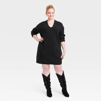 Women's Long Sleeve Tunic Mini Sweater Dress - Universal Thread