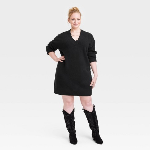 Target black sweater clearance dress