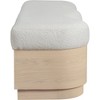 Meridian Furniture,Savoy Velour Fur Fabric Bench - 4 of 4