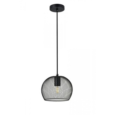 Elegant Lighting Keller 1 Light Black Pendant
