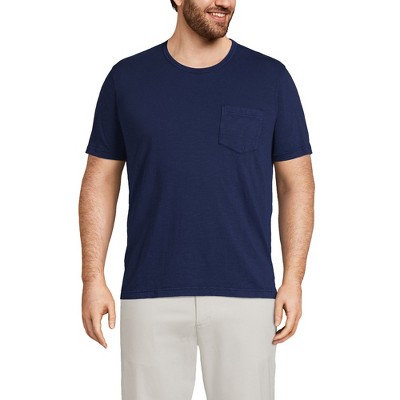 Lands' End Men's Short Sleeve Garment Dye Slub Pocket Tee