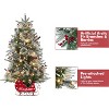 Christmas Tree with 85 Lights, Pre-Lit Artificial Mini Christmas Tree with 8 Mode Includes Red Berries & Sleigh Base for Front Door, Porch - 3 of 4