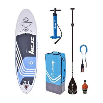Zray X-Rider Deluxe X2 Inflatable SUP Outdoor Sport All Around Stand Up Paddle Board Kit with Ultimate Agile Light Technology, Blue