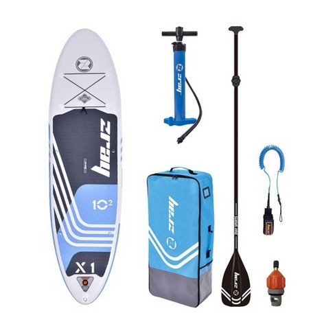 Zray 10 Foot 2 Inch X-rider X1 Inflatable Sup Outdoor Sport All Around Stand  Up Paddle Board Kit With Ultimate Agile Light Technology, Blue/white :  Target