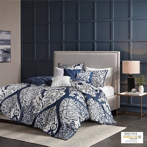NicBex 6 Pcs Transitional Comforter Set Cozy Cotton Bedding Set, Cotton Printed Duvet Cover Set, 1 Duvet Cover, Shams, Pillows, Machine Washable - 1 of 4