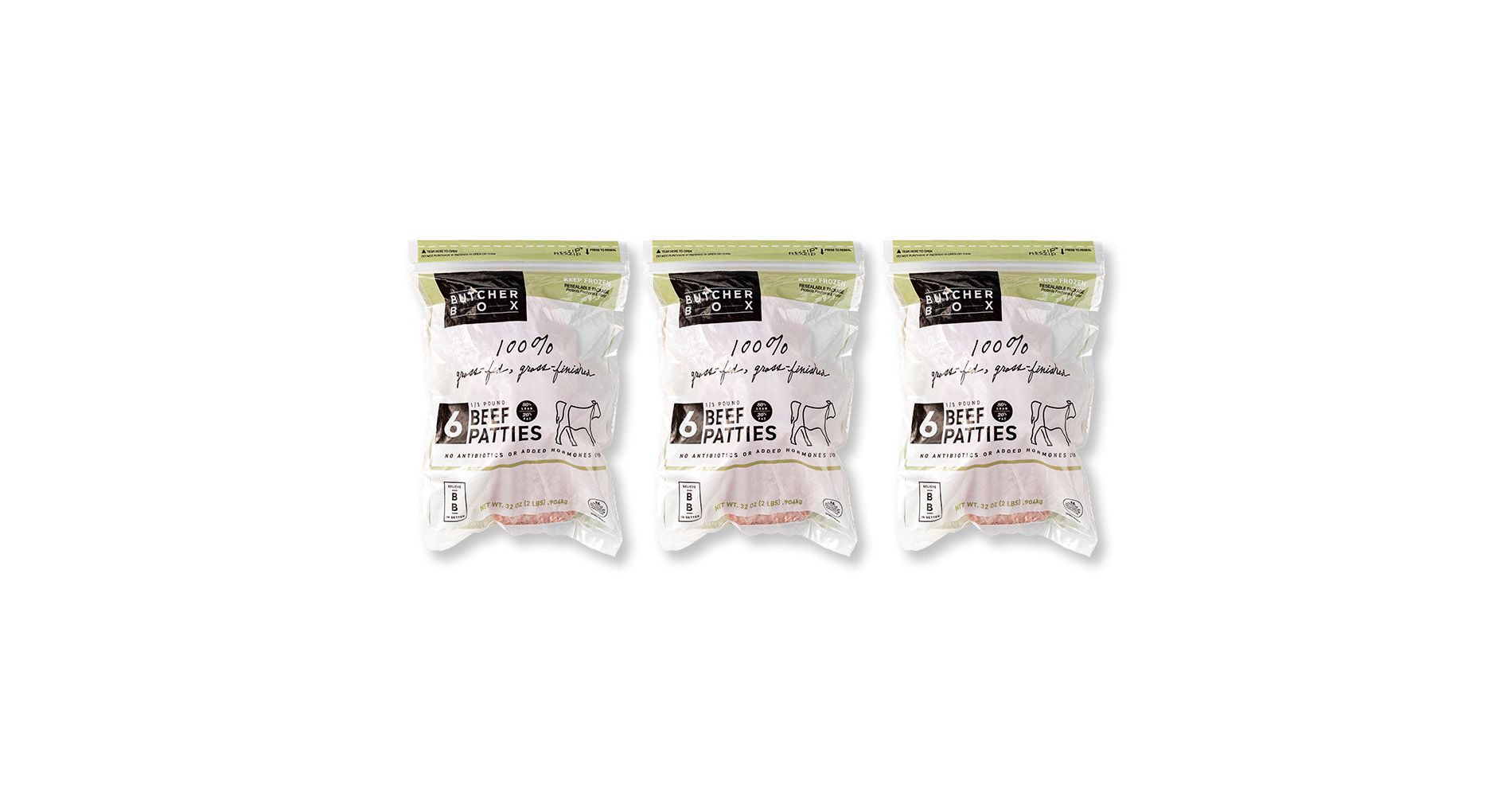 ButcherBox - 100% Grass-fed Beef Burger Bundle - Frozen - 5.96 lbs/18ct