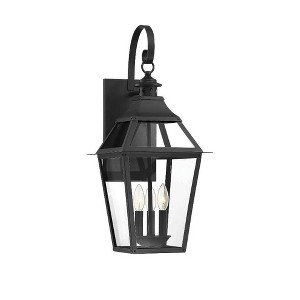 Savoy House Jackson 3 - Light Wall Light in  Black/Gold - 1 of 4