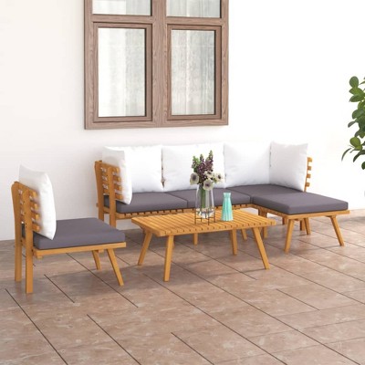 vidaXL Garden Lounge Set Dark grey, white