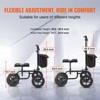VEVOR Folding Knee Scooter,Carbon Steel Steerable Knee Walker with Height-Adjustable Handlebar & Knee Pad,12" All-Terrain Wheel,Dual Brakes, 350LBS - 4 of 4
