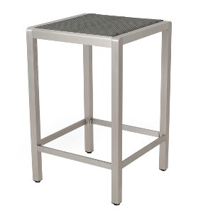 Cape Coral Square Aluminum and Wicker Bar Table - Gray - Christopher Knight Home - 1 of 4