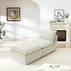 AENKYO Modular Cloud Sofa Set - Corduroy Modular Sectional Couch with Pillows, Living Room Sectional with Deep Seating & No Tools Assembly, Beige - 2 of 4