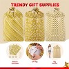 Joyfy 3-Pack Jumbo 56x36" Gold Christmas Gift Bags – Large Holiday Present Bags for Toys, Stuffed Animals & Party Decor - 3 of 4