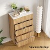 Fluted Wood Dresser 5 Drawers Dresser for Bedroom, Modern Chest of Drawers, Wood Drawer Organizer for Bedroom, Living Room, Hallway, Entryway - 3 of 4