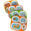 4E's Novelty Set of 4 Fall Thanksgiving Melamine Dinnerware Sets for Kids – Autumn Kids Plates With Dividers, BPA-Free Reusable  Kids Sectioned Plates - 4 of 4