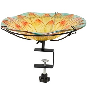 The Lakeside Collection Sunflower Birdbath Or Feeder - Deck Mounted - 1 of 4