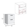 NicBex Nightstand with Drawers,Modern Side Table with Storage Space and Wood Frame,Bedside Table for Bedroom,Living Room - 3 of 4