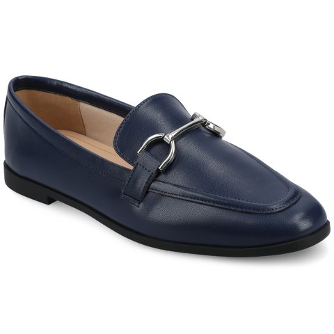 Женские платья Journee Collection Journee Women's Mizza Medium and Wide Width Dress Flats, Navy 8