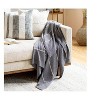 Mark & Day Wildalpen 50"W x 60"L Transitional Medium Gray Throw Blankets - image 2 of 3