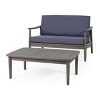 NicBex Outdoor Dining Table Set Acacia Wood Coffee Table with Upholstered Loveseat,Patio Furniture Set for Garden, Backyard, Porch - 3 of 4