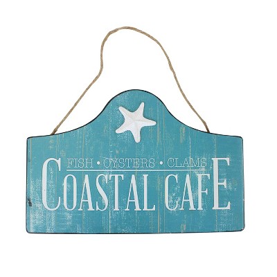 Beachcombers 14" MDF COASTAL CAFE PRINTED WALL Decor Decoration