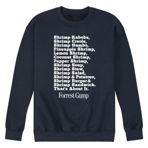Men's - Forrest Gump - Bubbas Shrimp List Graphic Fleece Sweatshirt - 1 of 4