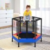 Costway 48'' Hexagonal Kids Trampoline Recreational Bounce Jumper W/Foam Padded Handrails - 3 of 4