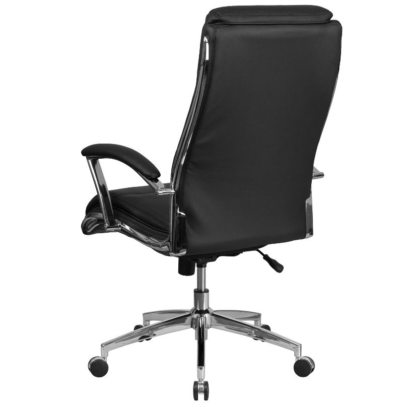 Flash Furniture High Back Designer Smooth Upholstered Executive Swivel Office Chair with Chrome Base and Arms, 3 of 7