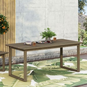 Mid-Century Rustic Design Wooden Dining Table-Christopher Knight Home - 1 of 4