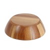 MegaChef 4 Piece Acacia Wood 7 Inch Salad Bowl Set in Dark Brown - 3 of 4