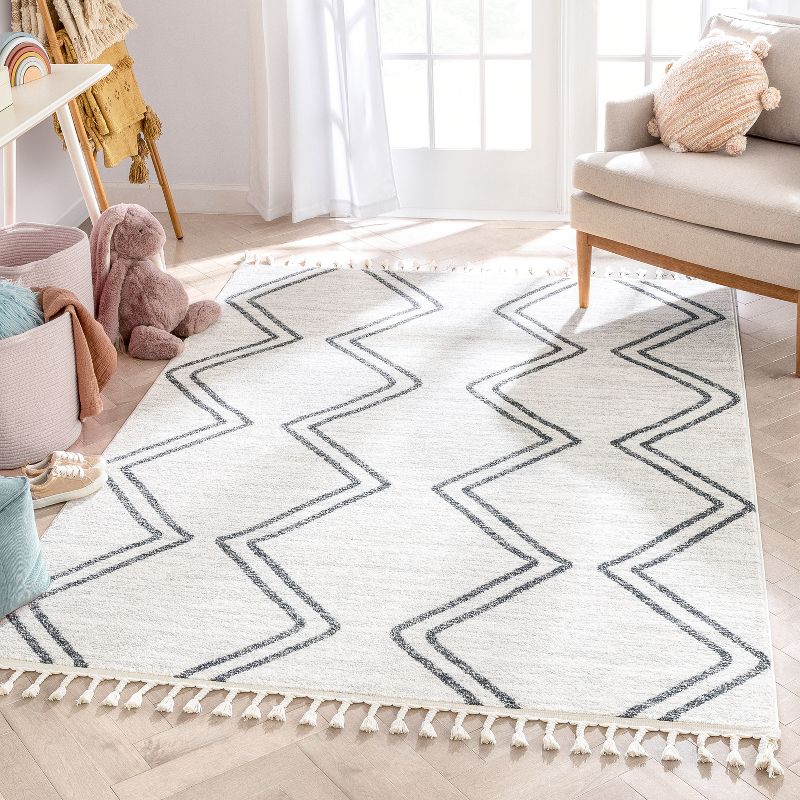 Well Woven Merri Geometric Stripes Stain-resistant Area Rug, 3 of 10