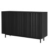 47.2" Buffet Sideboard Cabinet With 2 Doors And Drawers, Adjustable Shelf, Metal Legs Wave Pattern Kitchen Pantry Cabinets For Dining Room, Bedroom - 4 of 4