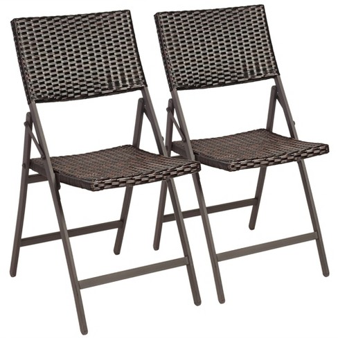 Folding rattan best sale dining chairs