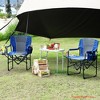 Folding Camping Chairs for Adults, Portable Lawn Chair with Side Table, Side Pocket & Beverage Holder - 2 of 4